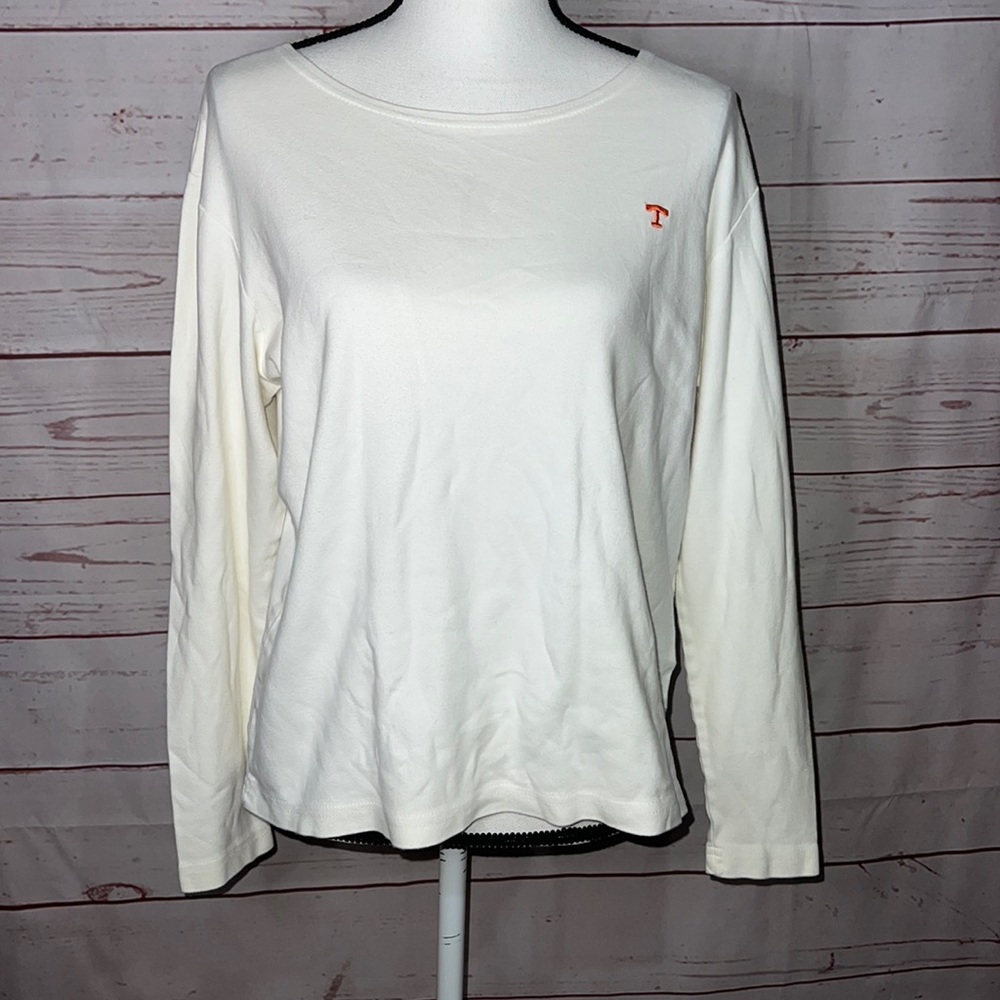 CASTLES SPORT ladies sz M boat neck business casual long sleeve UT shirt VINTAGE